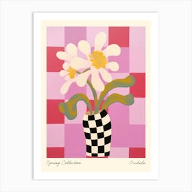 Spring Collection Orchids Flower Vase 4 Art Print