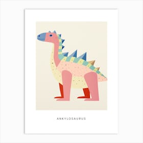 Nursery Dinosaur Art Ankylosaurus 1 Poster Art Print