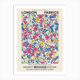 Poster Flores Vista London Fabrics Floral Pattern 3 Art Print