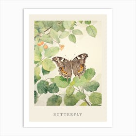 Beatrix Potter Inspired  Animal Watercolour Butterfly 2 Art Print