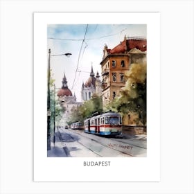 Budapest Watercolor 1 Travel Poster Art Print