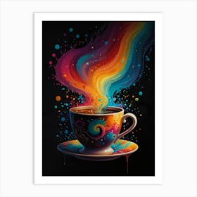 Rainbow Coffee Art Print