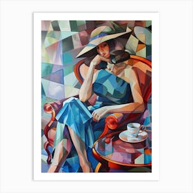 Woman In A Hat 9 Art Print