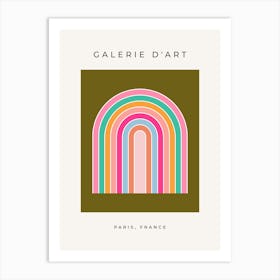 Retro Colorful Rainbow Art Print