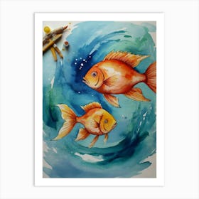 Goldfish Painting Art Print