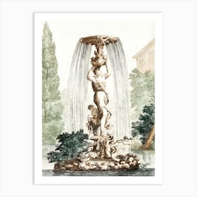 Fountain with Venus and Amor Art Print