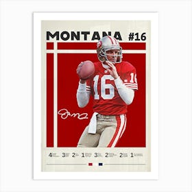 Joe Montana 1 Art Print