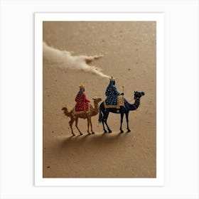 Three Wise Men On Camels Art Print