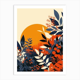 Sunset In The Garden Art Print