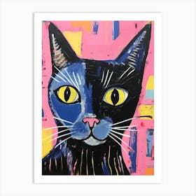 Blue Cat Art Print