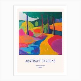 Colourful Gardens Bois Des Moutiers France 1 Blue Poster Art Print