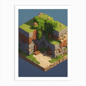 Pixel Art Wall Art For Living Room 2 Art Print