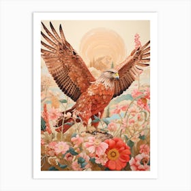 Red Tailed Hawk 1 Detailed Bird Painting Art Print