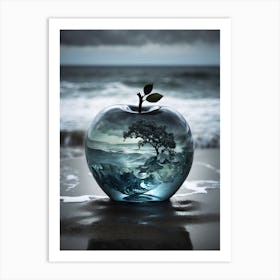 Apple On The Beach Art Print
