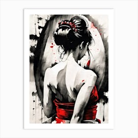 Geisha Painting Art Print