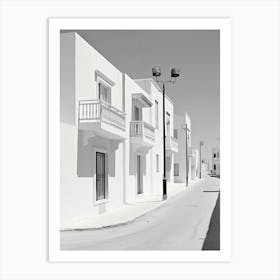 Hammamet, Tunisia, Black And White Photography 2 Art Print