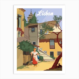 Street in Lisbon Art Print