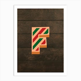 Gingerbread Christmas Letters Living Room Holiday Display 06 Art Print