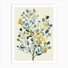 Juniper Tree Flat Illustration 2 Art Print