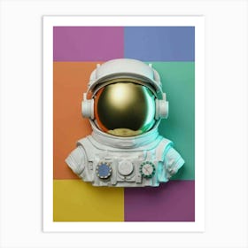 Astronaut headphones Art Print