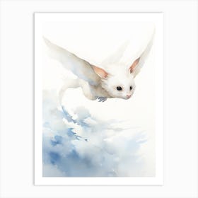 Light Watercolor Painting Of A Northern Glider 2 Art Print