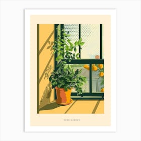 Herb Garden Art Deco Poster 1 Art Print