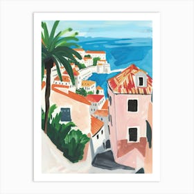 Travel Poster Happy Places Dubrovnik 4 Art Print