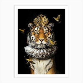 Tiger With Crown Art Print