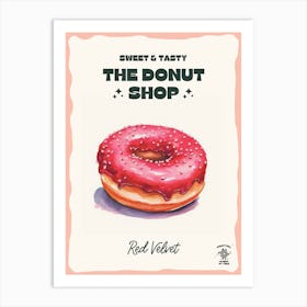 Red Velvet Donut The Donut Shop 2 Art Print