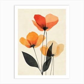 Orange Poppies 2 Art Print