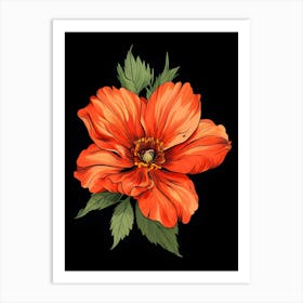 Red Poppy Flower 2 Art Print