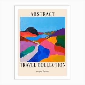 Abstract Travel Collection Poster Antigua Barbuda 1 Art Print