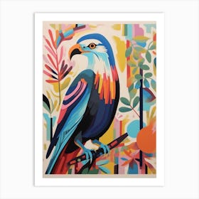 Colourful Scandi Bird Bald Eagle 2 Art Print