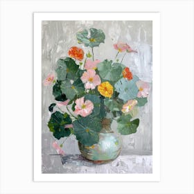 A World Of Flowers Nasturtium 1 Painting Art Print