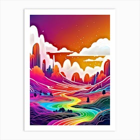 Abstract Landscape 1 Art Print