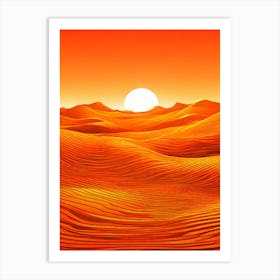 Sunset In The Desert 8 Art Print