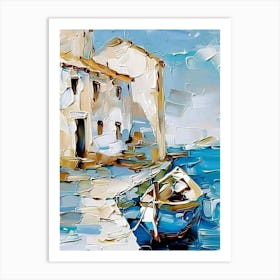 Boat By The Sea Art Print