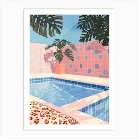 Pool With A Leopard Print Art Print