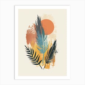 The Dance Of Curves Mid Century Style Art Print