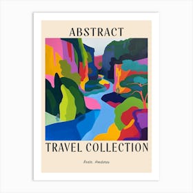 Abstract Travel Collection Poster Roatn Honduras 4 Art Print