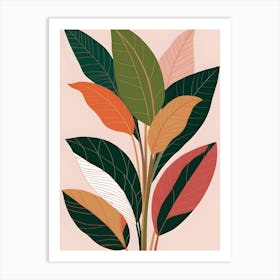 Abstract Leaf Canvas Print Art Print