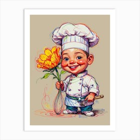 Chef Kid Art Print