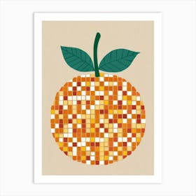 Orange Mosaic 36 Art Print