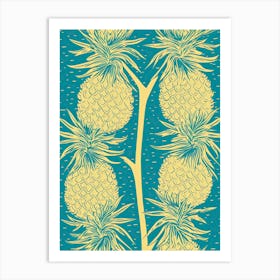 Pineapples Illustration 4 Art Print