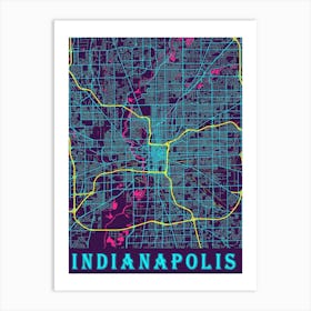 Indianapolis Map Poster 1 Art Print