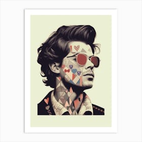 Harry Styles Heart Collage 2 Art Print