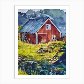 Barn In Norway Art Print