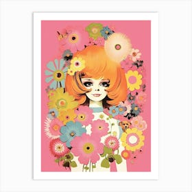 Flower Power Kitsch 4 Art Print