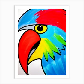 Colorful Parrot-Reimagined Art Print