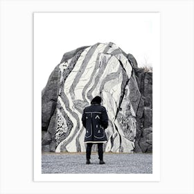 Person'S Portrait Of A Rock Art Print